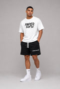 White/Black T & Short Set