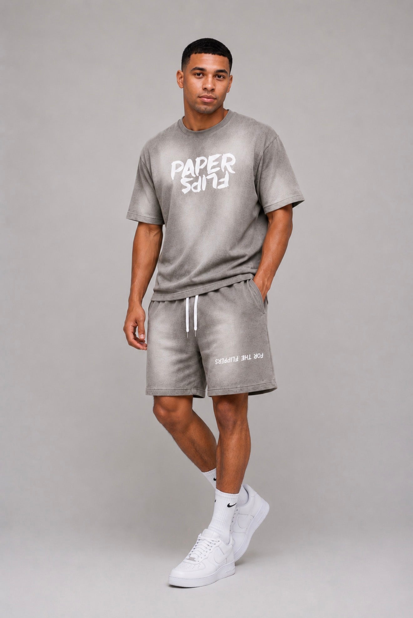 Grey T & Shorts Set