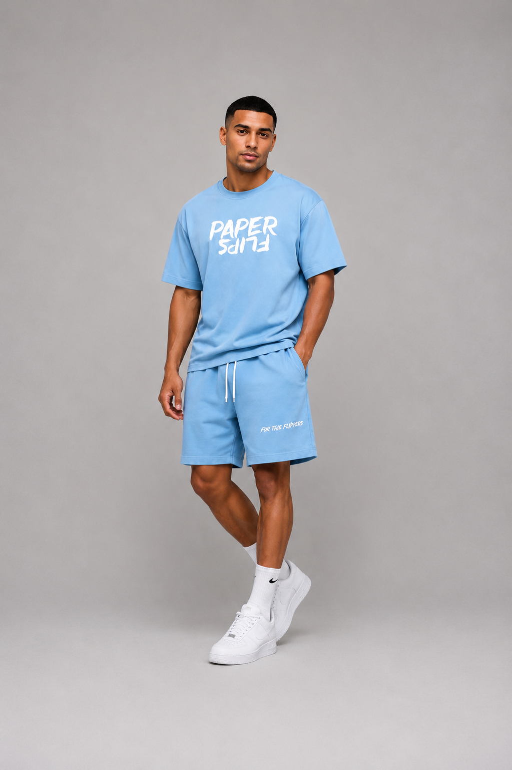 Blue T & Shorts Set